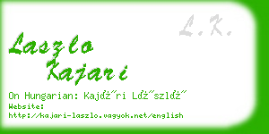 laszlo kajari business card